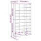 vidaXL Έπιπλο για CD Λευκό 102 x 16 x 177,5 εκ. από Επεξεργασμένο Ξύλο