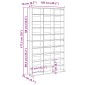 vidaXL Έπιπλο για CD Γκρι Σκυρ. 102x16x177,5εκ. από Επεξεργασμένο Ξύλο