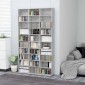 vidaXL Έπιπλο για CD Γκρι Σκυρ. 102x16x177,5εκ. από Επεξεργασμένο Ξύλο