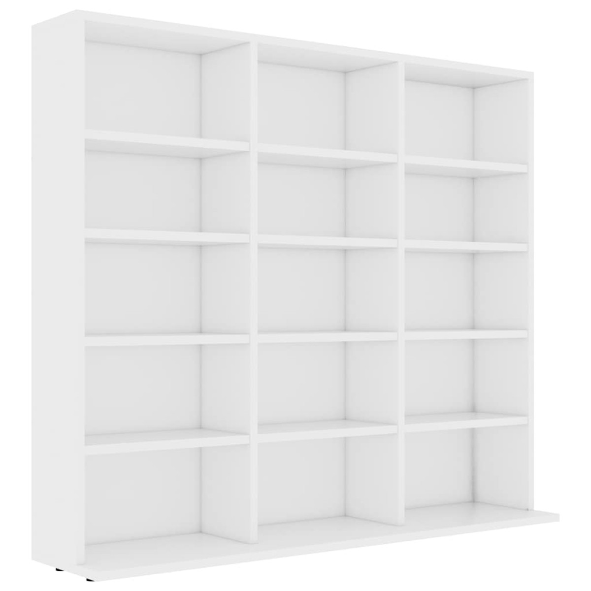 vidaXL Έπιπλο για CD Λευκό 102 x 23 x 89,5 εκ. από Μοριοσανίδα