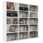 vidaXL Έπιπλο για CD Λευκό 102 x 23 x 89,5 εκ. από Μοριοσανίδα