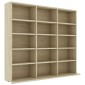 vidaXL Έπιπλο για CD Χρώμα Sonoma Δρυς 102x23x89,5 εκ. από Μοριοσανίδα