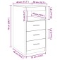 vidaXL Συρταριέρα Sonoma Δρυς 40 x 50 x 76 εκ. από Επεξεργασμένο Ξύλο