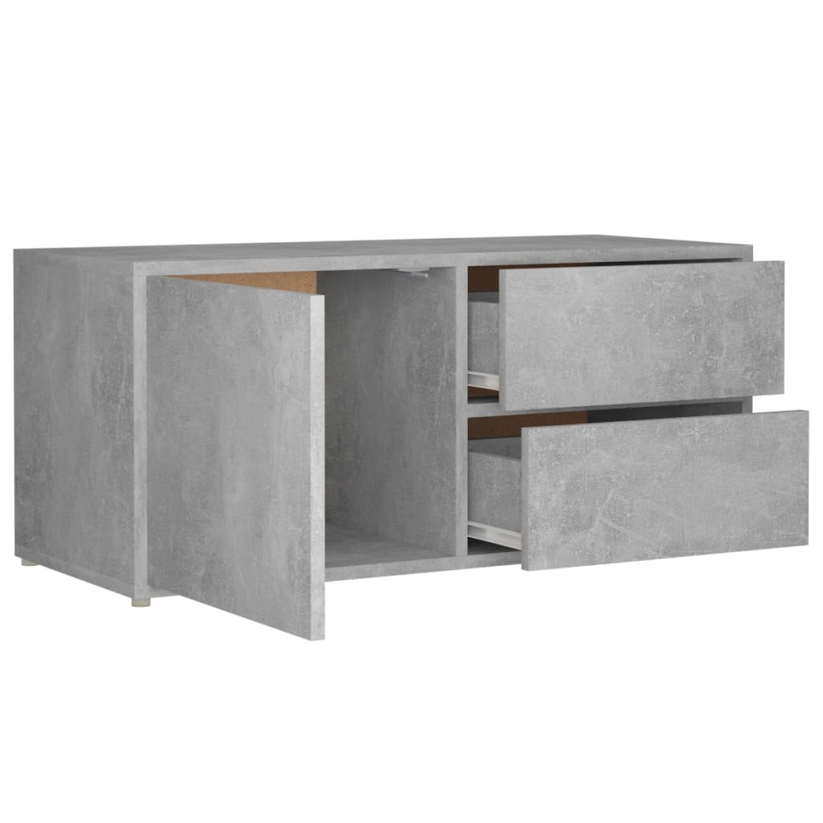 vidaXL Έπιπλο Τηλεόρασης Γκρι Σκυροδέματος 80x34x36 εκ. Μοριοσανίδα