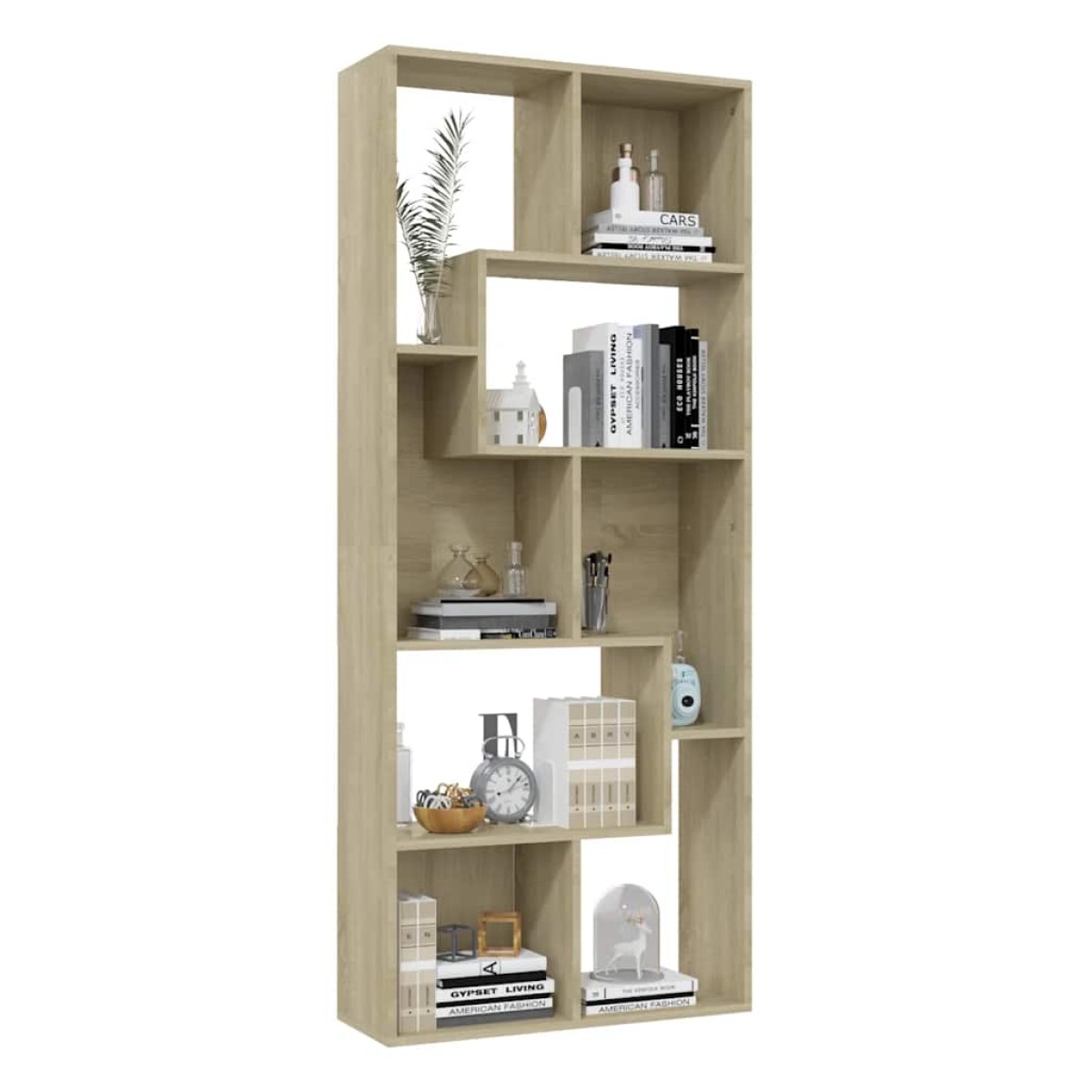 vidaXL Βιβλιοθήκη Χρώμα Sonoma Δρυς 67x24x161 εκ. από Μοριοσανίδα