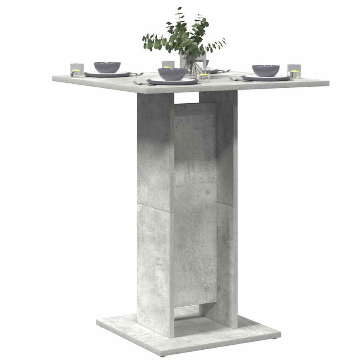 vidaXL Τραπέζι Bistro Γκρι Σκυροδέματος 60 x 60 x 75 εκ. Μοριοσανίδα