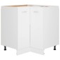 vidaXL Ντουλάπι Δαπέδου Γωνιακό Λευκό 75,5x75,5x80,5 εκ. Μοριοσανίδα