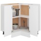 vidaXL Ντουλάπι Δαπέδου Γωνιακό Λευκό 75,5x75,5x80,5 εκ. Μοριοσανίδα