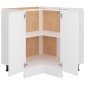 vidaXL Ντουλάπι Δαπέδου Γωνιακό Λευκό 75,5x75,5x80,5 εκ. Μοριοσανίδα