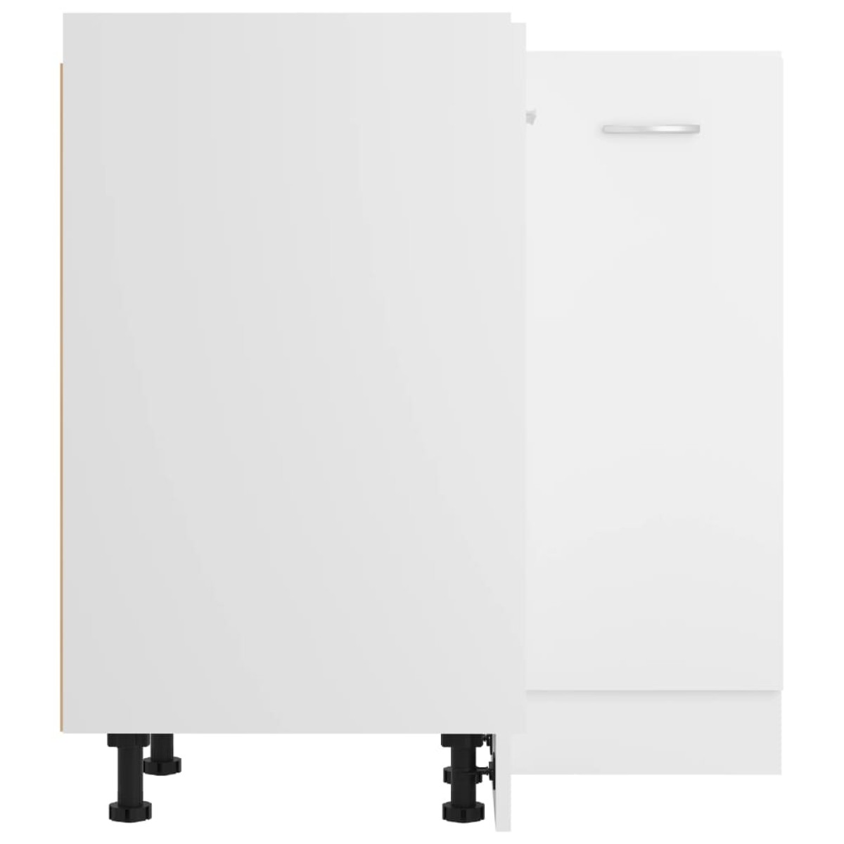vidaXL Ντουλάπι Δαπέδου Γωνιακό Λευκό 75,5x75,5x80,5 εκ. Μοριοσανίδα