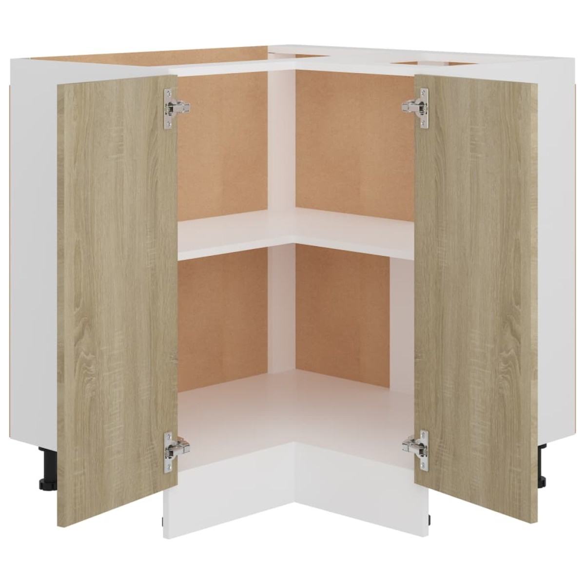 vidaXL Ντουλάπι Δαπέδου Γωνιακό Sonoma Δρυς 75,5x75,5x80,5 εκ.
