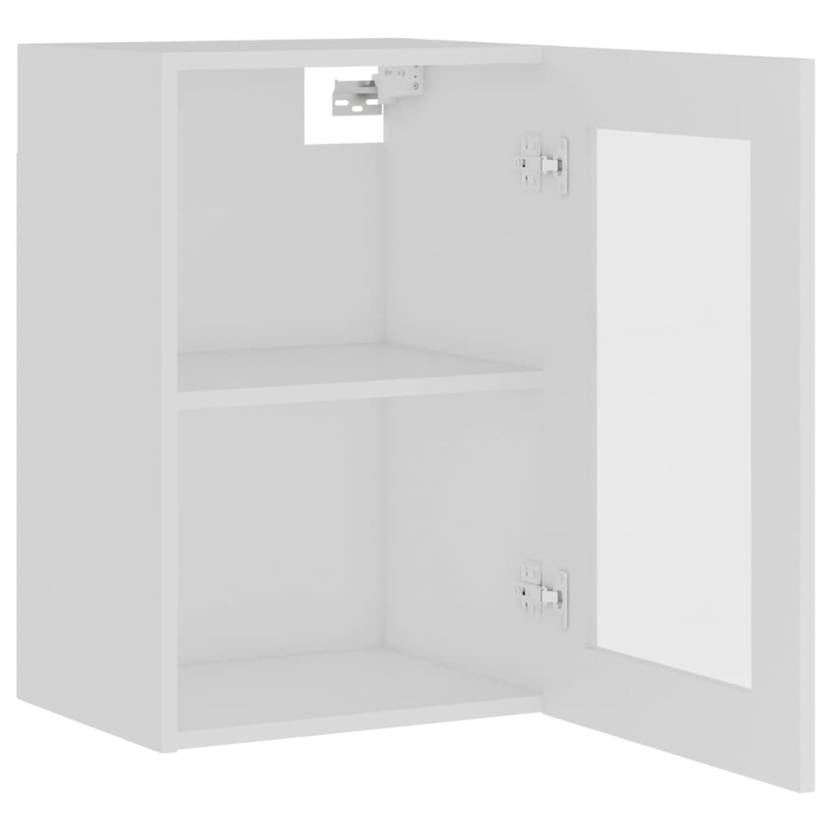 vidaXL Ντουλάπι Κρεμαστό με Τζάμι Λευκό 40x31x60 εκ. Μοριοσανίδα