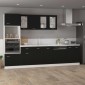 vidaXL Ντουλάπι Κρεμαστό με Τζάμι Μαύρο 40x31x60 εκ. Μοριοσανίδα