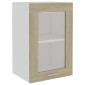 vidaXL Ντουλάπι Κρεμαστό με Τζάμι Sonoma Δρυς 40x31x60 εκ. Μοριοσανίδα