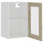 vidaXL Ντουλάπι Κρεμαστό με Τζάμι Sonoma Δρυς 40x31x60 εκ. Μοριοσανίδα