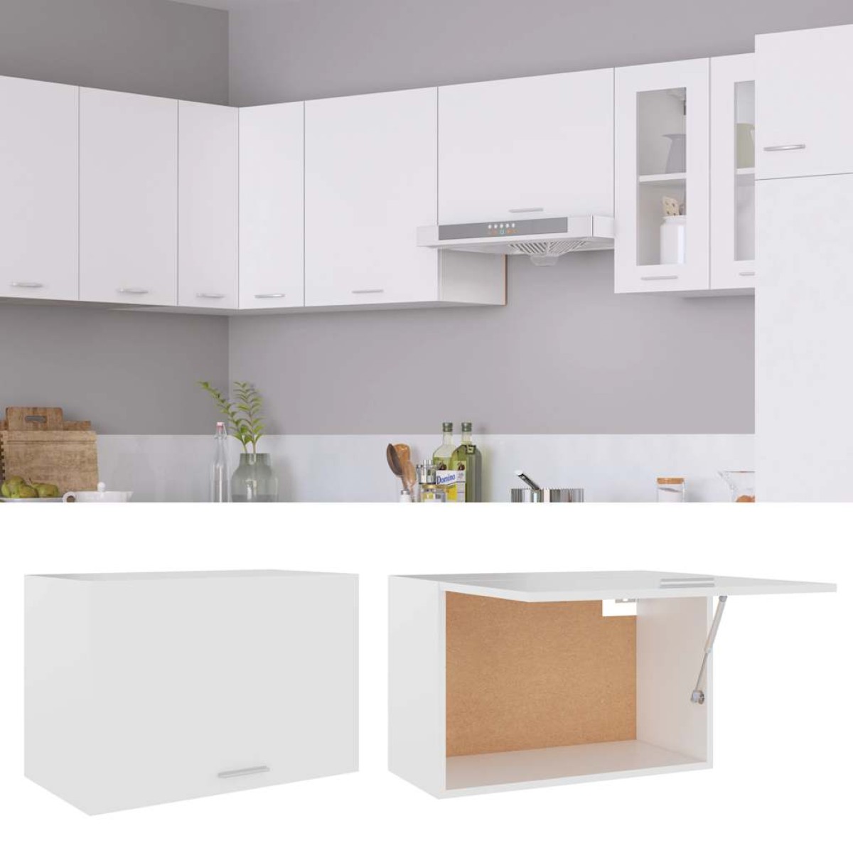 vidaXL Ντουλάπι Κρεμαστό Λευκό 60x31x40 εκ. Μοριοσανίδα