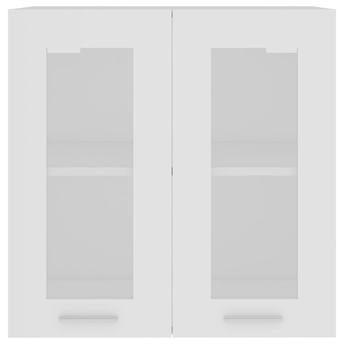 vidaXL Ντουλάπι Κρεμαστό με Τζάμι Λευκό 60x31x60 εκ. Μοριοσανίδα