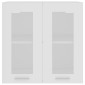vidaXL Ντουλάπι Κρεμαστό με Τζάμι Λευκό 60x31x60 εκ. Μοριοσανίδα