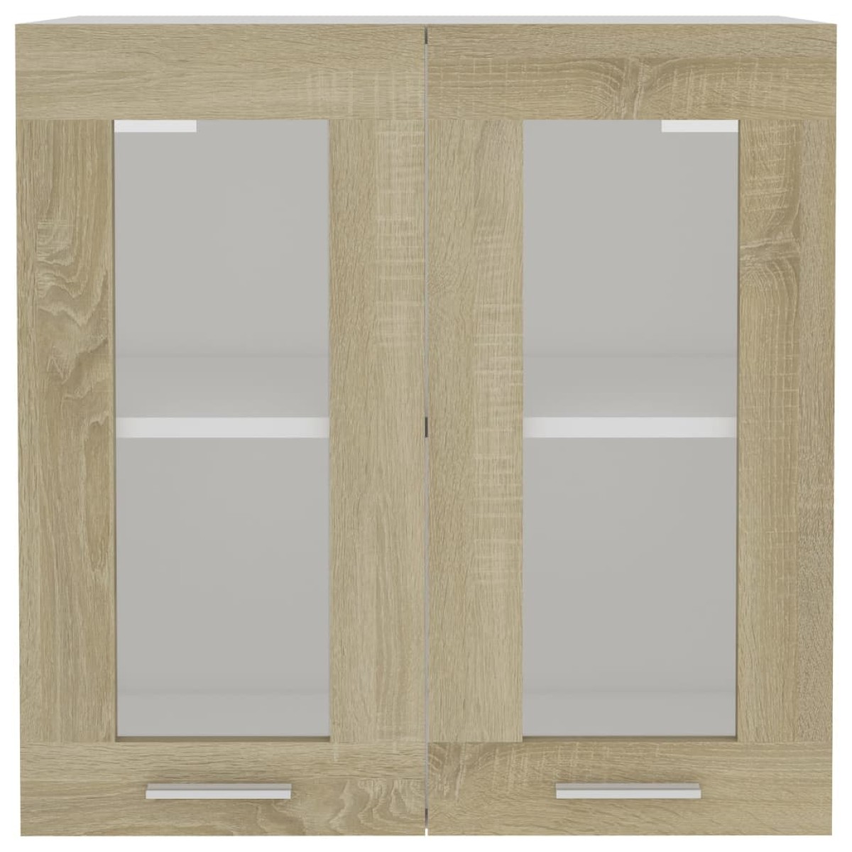 vidaXL Ντουλάπι Κρεμαστό με Τζάμι Sonoma Δρυς 60x31x60 εκ. Μοριοσανίδα