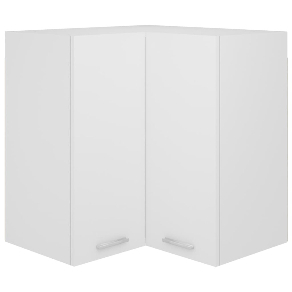 vidaXL Ντουλάπι Γωνία Κρεμαστό Λευκό 57x57x60 εκ. από Μοριοσανίδα