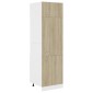 vidaXL Ντουλάπι Ψυγείου Sonoma Δρυς 60x57x207 εκ. Μοριοσανίδα