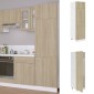 vidaXL Ντουλάπι Ψυγείου Sonoma Δρυς 60x57x207 εκ. Μοριοσανίδα