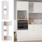 vidaXL Ντουλάπι για Φούρνο Μικροκυμάτων Λευκό 60x57x207 εκ Μοριοσανίδα