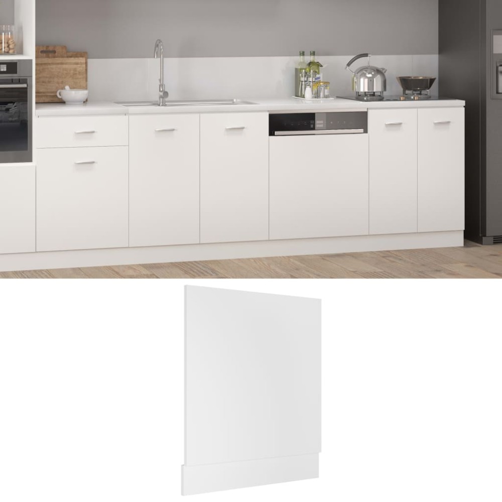 vidaXL Πλαίσιο Πλυντηρίου Πιάτων "Lyon" Λευκό 59,5x3x67 εκ. από Τεχνητό Ξύλο