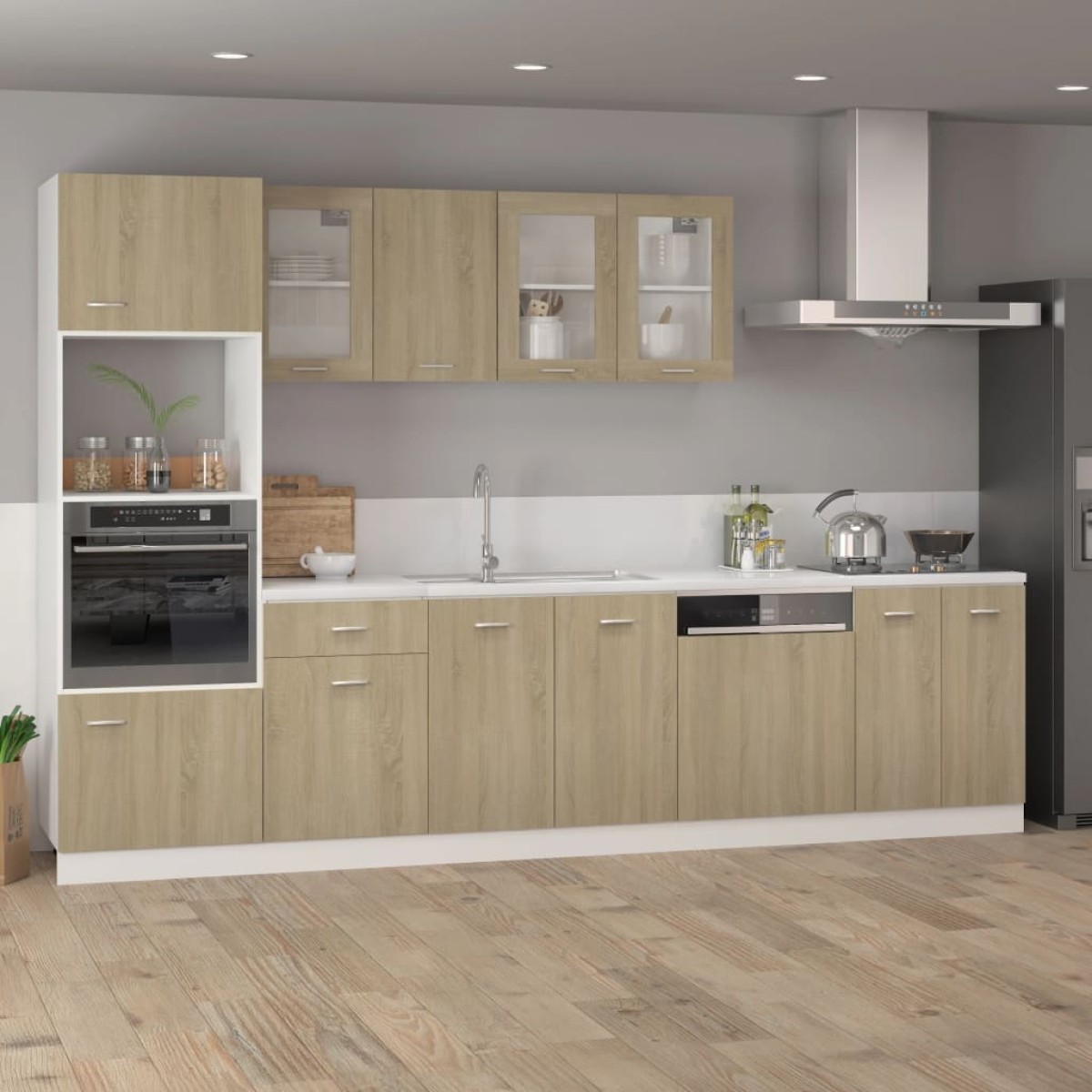 vidaXL Πρόσοψη Πλυντηρίου Πιάτων Sonoma Δρυς 59,5x3x67 εκ. Μοριοσανίδα