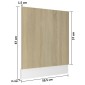vidaXL Πρόσοψη Πλυντηρίου Πιάτων Sonoma Δρυς 59,5x3x67 εκ. Μοριοσανίδα