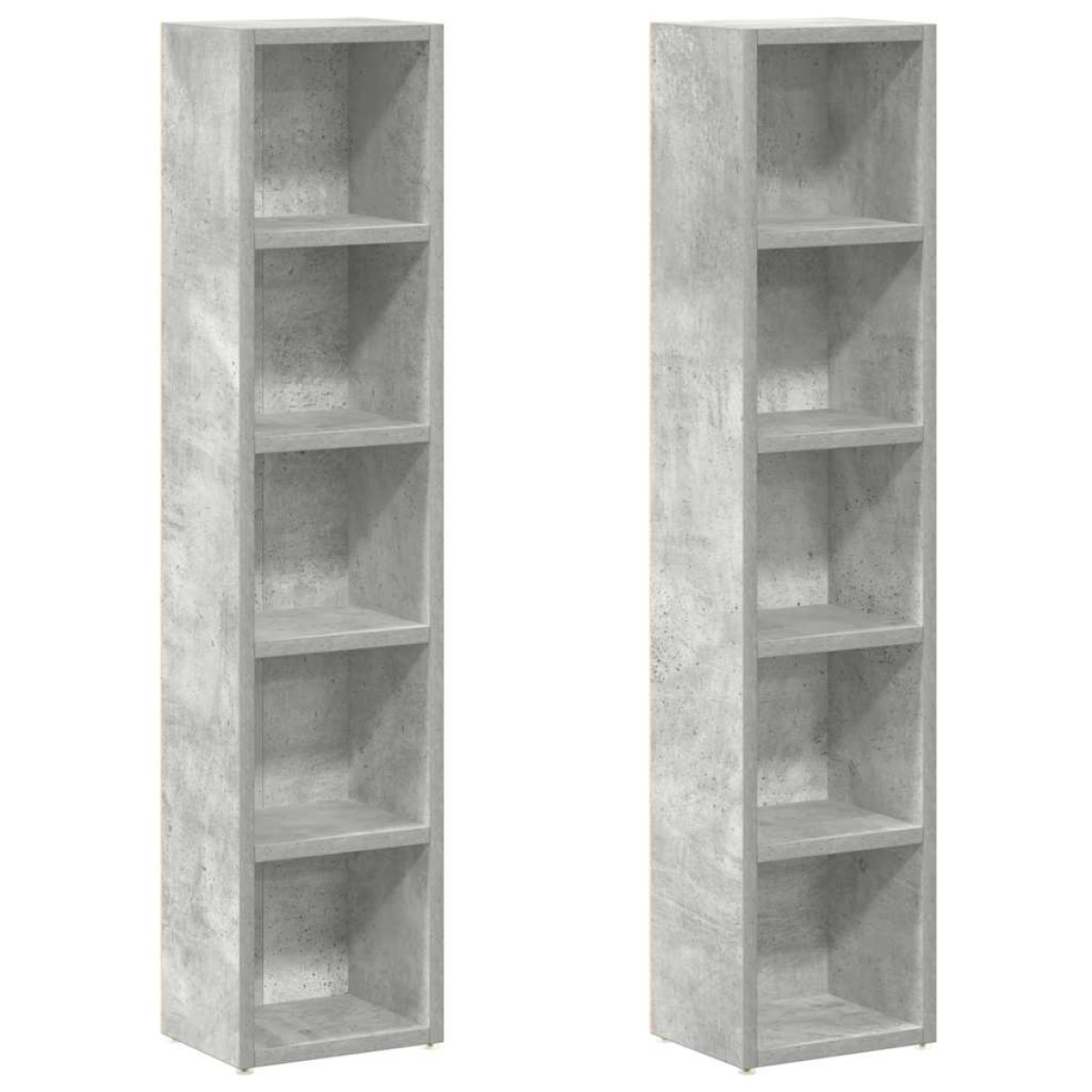 vidaXL Έπιπλα CD 2 τεμ. Γκρι Σκυροδέματος 21x16x93,5 εκ. Μοριοσανίδα