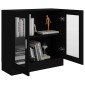vidaXL Βιτρίνα Μαύρη 82,5 x 30,5 x 80 εκ. Μοριοσανίδα