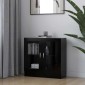 vidaXL Βιτρίνα Μαύρη 82,5 x 30,5 x 80 εκ. Μοριοσανίδα