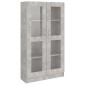 vidaXL Βιτρίνα Γκρι του Σκυροδέματος 82,5 x 30,5 x 150 εκ. Μοριοσανίδα