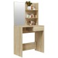 vidaXL Μπουντουάρ με Καθρέφτη Sonoma Δρυς 74,5 x 40 x 141 εκ.