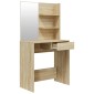 vidaXL Μπουντουάρ με Καθρέφτη Sonoma Δρυς 74,5 x 40 x 141 εκ.