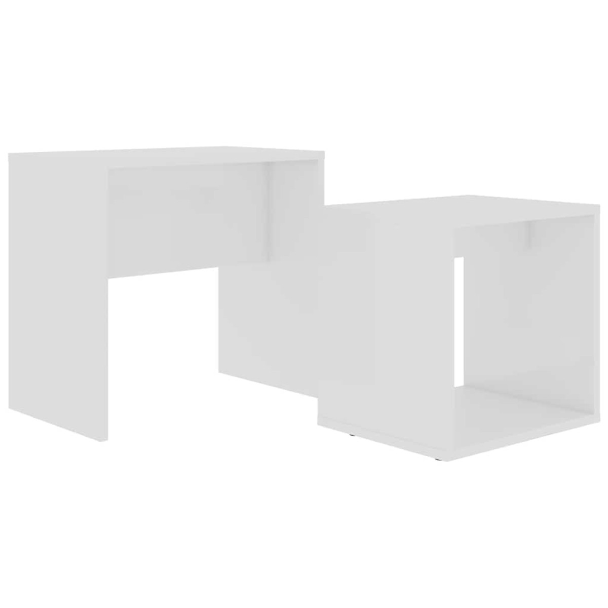 vidaXL Σετ Τραπεζάκια Σαλονιού Λευκά 48 x 30 x 45 εκ. από Μοριοσανίδα