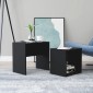 vidaXL Σετ Τραπεζάκια Σαλονιού Μαύρα 48 x 30 x 45 εκ. από Μοριοσανίδα