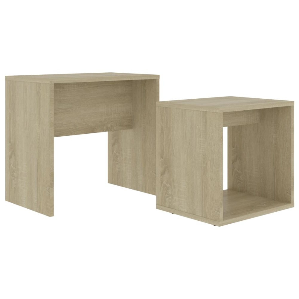 vidaXL Σετ Τραπεζάκια Σαλονιού Sonoma Δρυς 48x30x45 εκ. Επεξ. Ξύλο