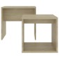 vidaXL Σετ Τραπεζάκια Σαλονιού Sonoma Δρυς 48x30x45 εκ. Μοριοσανίδα