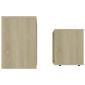 vidaXL Σετ Τραπεζάκια Σαλονιού Sonoma Δρυς 48x30x45 εκ. Μοριοσανίδα