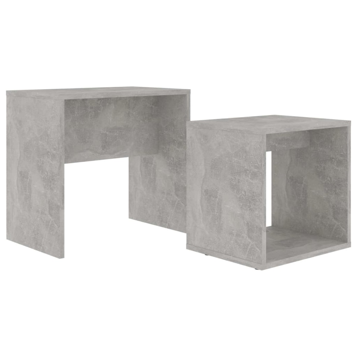 vidaXL Σετ Τραπεζάκια Σαλονιού Γκρι Σκυροδ. 48x30x45 εκ. Μοριοσανίδα