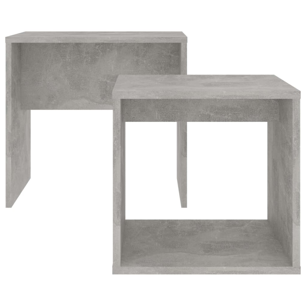 vidaXL Σετ Τραπεζάκια Σαλονιού Γκρι Σκυροδ. 48x30x45 εκ. Μοριοσανίδα