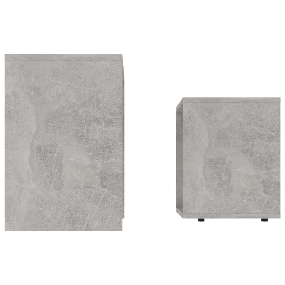 vidaXL Σετ Τραπεζάκια Σαλονιού Γκρι Σκυροδ. 48x30x45 εκ. Μοριοσανίδα