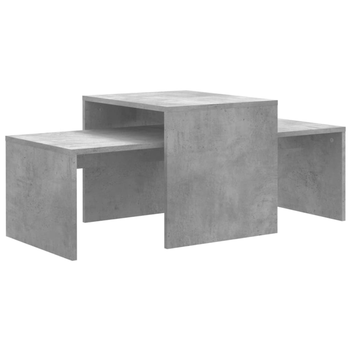 vidaXL Σετ Τραπεζάκια Σαλονιού Γκρι Σκυροδ. 100x48x40 εκ. Μοριοσανίδα
