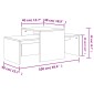 vidaXL Σετ Τραπεζάκια Σαλονιού Γκρι Σκυροδ. 100x48x40 εκ. Μοριοσανίδα
