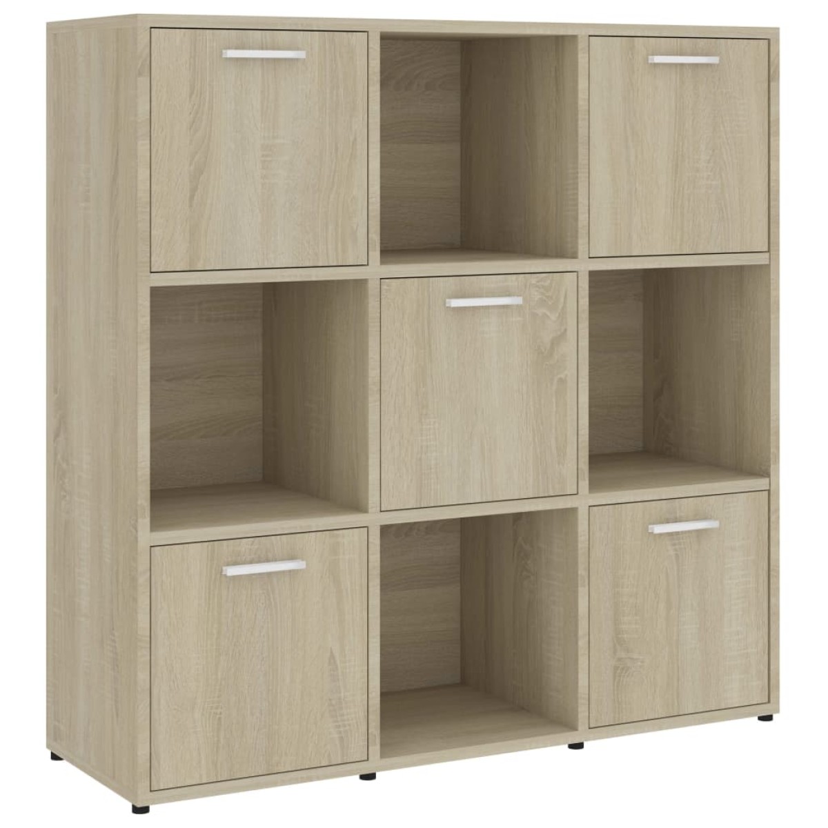 vidaXL Βιβλιοθήκη Χρώμα Sonoma Δρυς 90 x 30 x 90 εκ. από Μοριοσανίδα