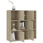 vidaXL Βιβλιοθήκη Χρώμα Sonoma Δρυς 90 x 30 x 90 εκ. από Μοριοσανίδα