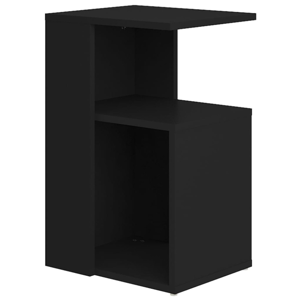 vidaXL Τραπέζι Βοηθητικό Μαύρο 36 x 30 x 56 εκ. από Επεξ. Ξύλο