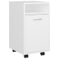 vidaXL Βοηθητικό Ντουλάπι με Τροχούς Λευκό 33x38x60 εκ. Μοριοσανίδα